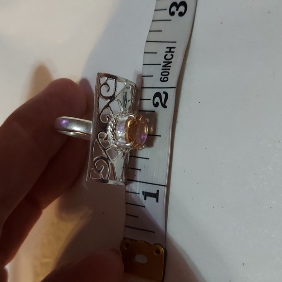 MORGANITE Sterling Silver Ring Size 6.5 - Picture 5 of 5